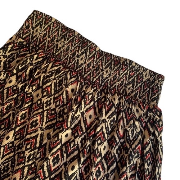 DENIM 24/7 Wide Leg Palazzo Pants Red Black & Tan Print Women’s Plus Size 18 - Picture 3 of 9